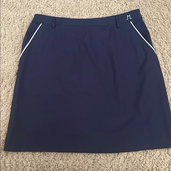 NWT J. McLaughlin Edna Navy Blue and White Skirt (12) - Picture 3 of 6